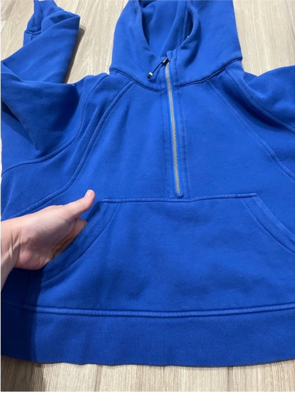 Lululemon Scuba Oversized Half Zip Hoodie Cerulean Blue Sz M/L
